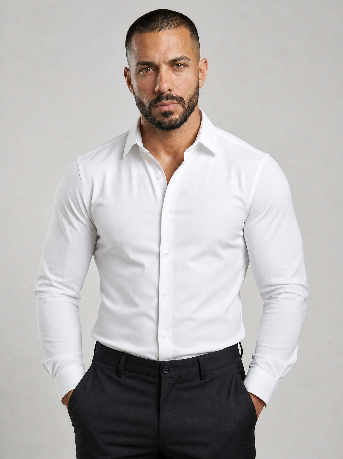 Athletic Fit Stretch Dress Shirt, main photo