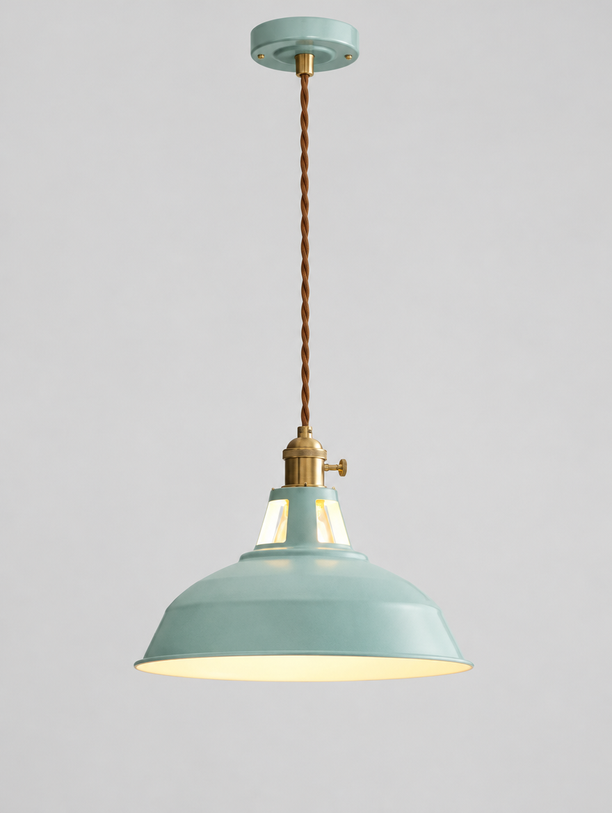 Barn Pendant Light, product photo on a light grey background