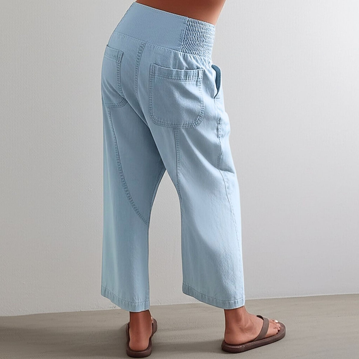 Barrel Leg Washed Wide Pants, view 12