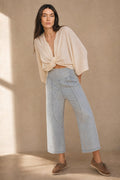 Barrel Leg Washed Wide Pants, view 2