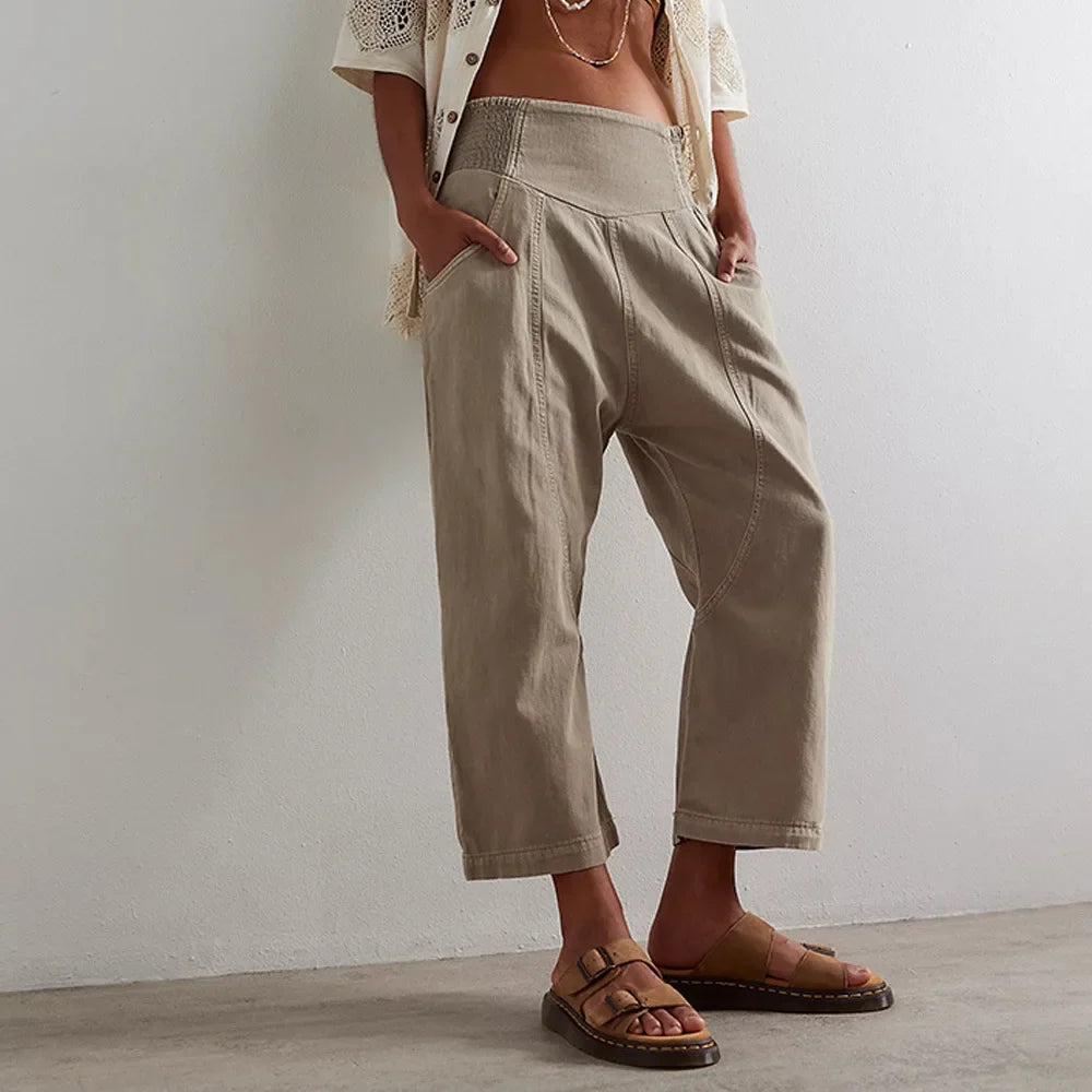 Barrel Leg Washed Wide Pants, view 7