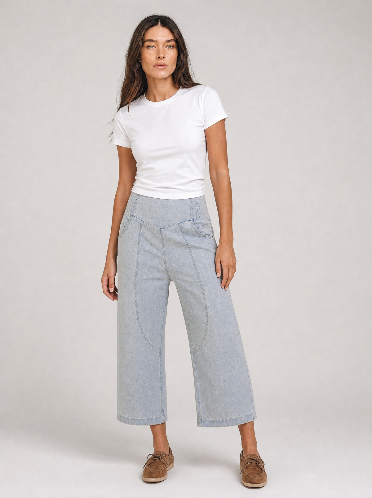 Barrel Leg Washed Wide Pants, main photo