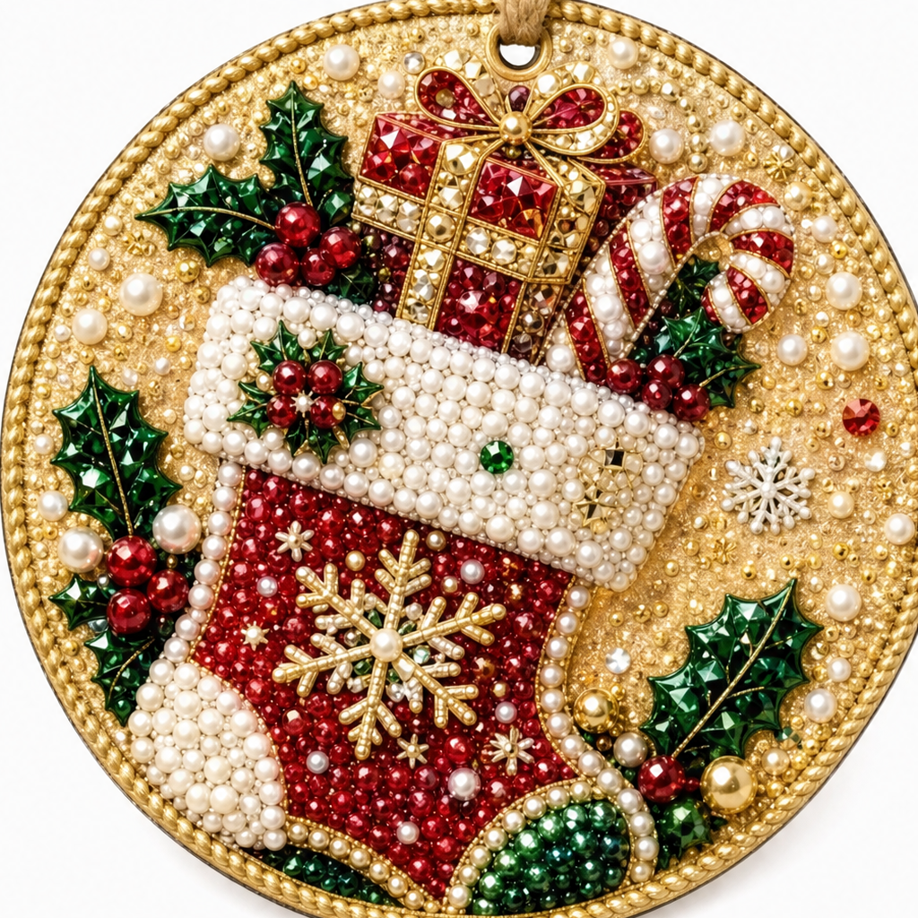 Beaded Gemstone Ornament Kit, Set of 6, view 6