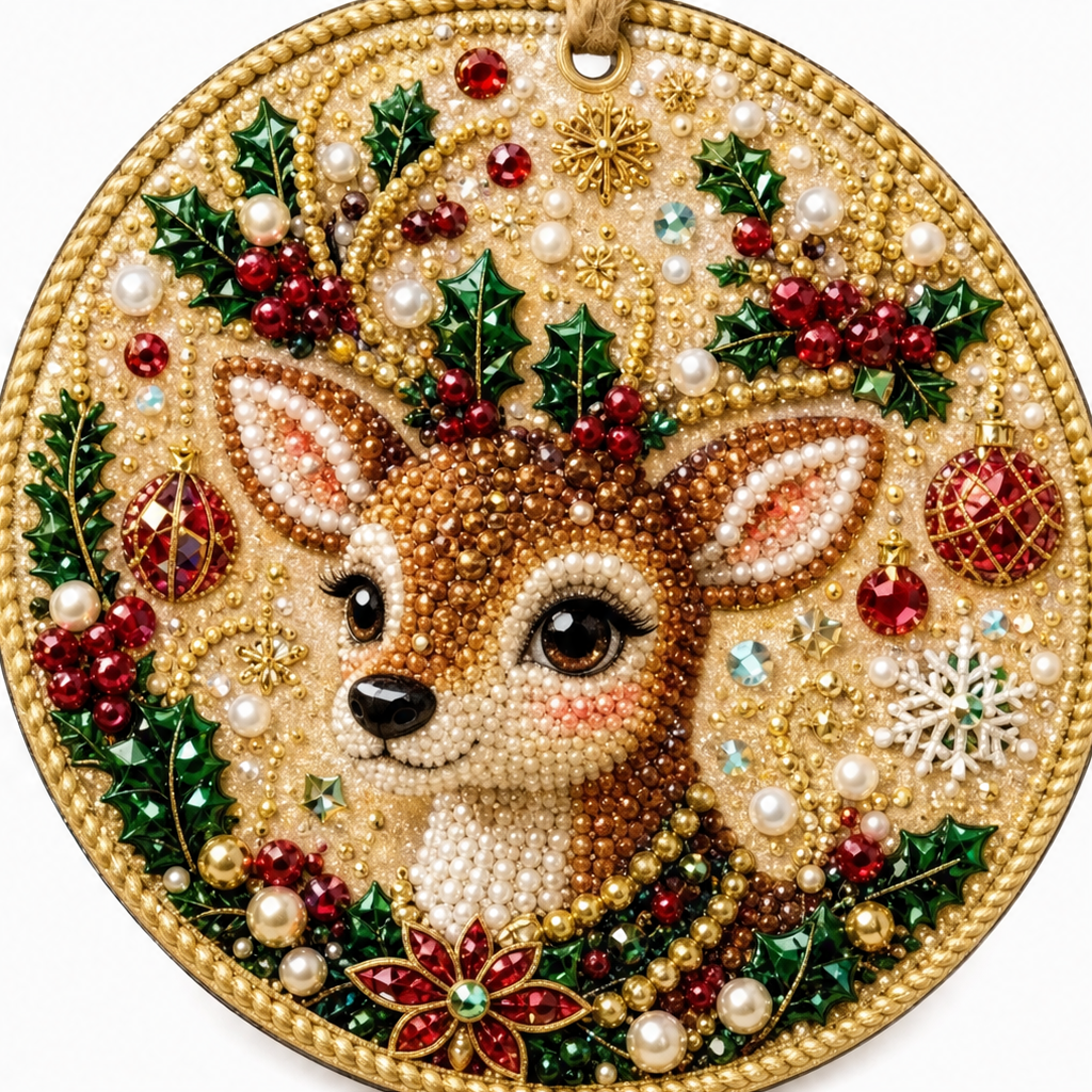 Beaded Gemstone Ornament Kit, Set of 6, view 7