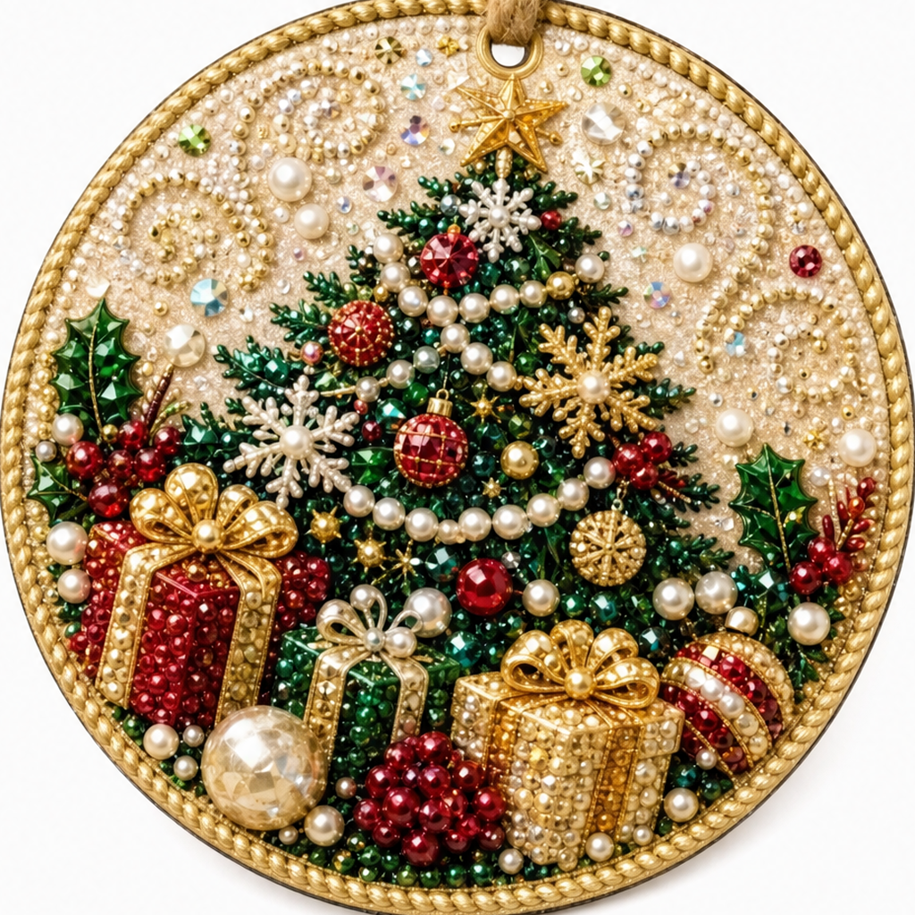 Beaded Gemstone Ornament Kit, Set of 6, view 9