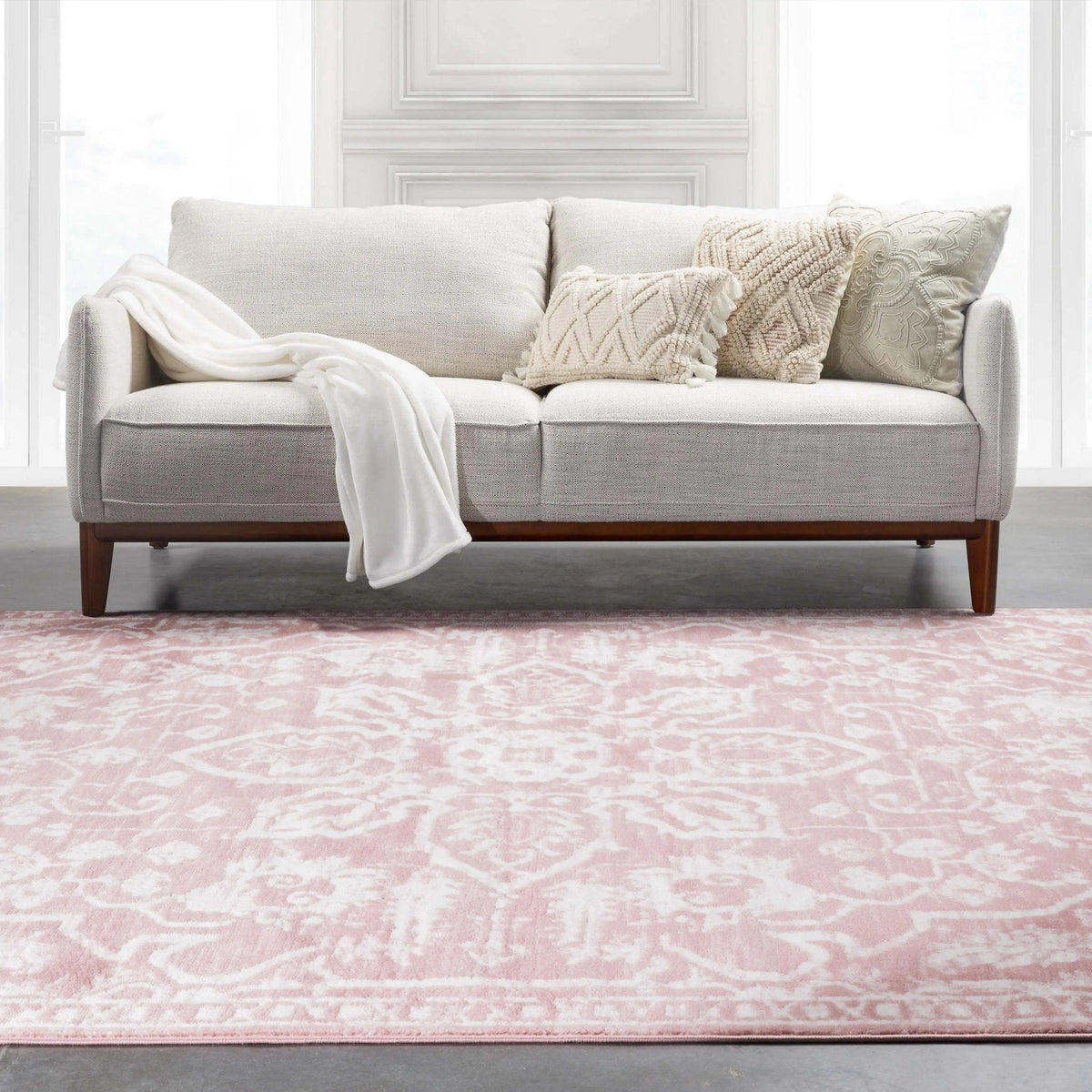 Blush Vintage Medallion Rug, view 7