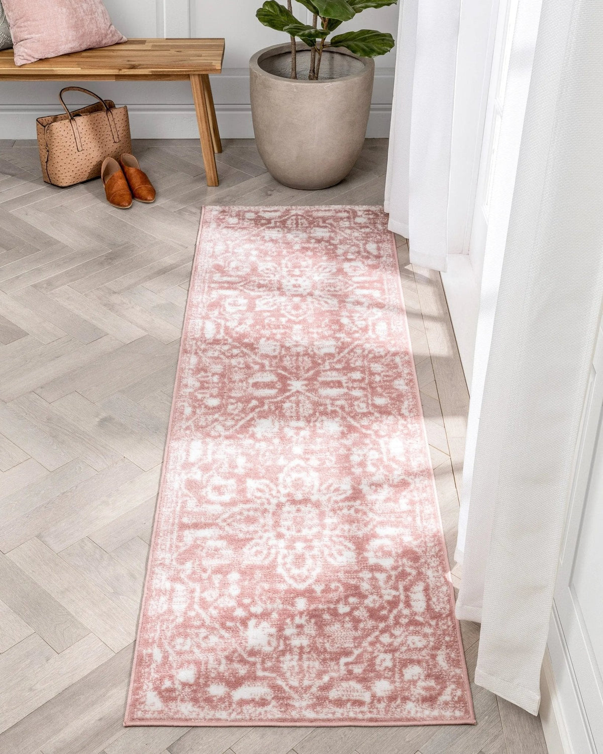 Blush Vintage Medallion Rug, view 8