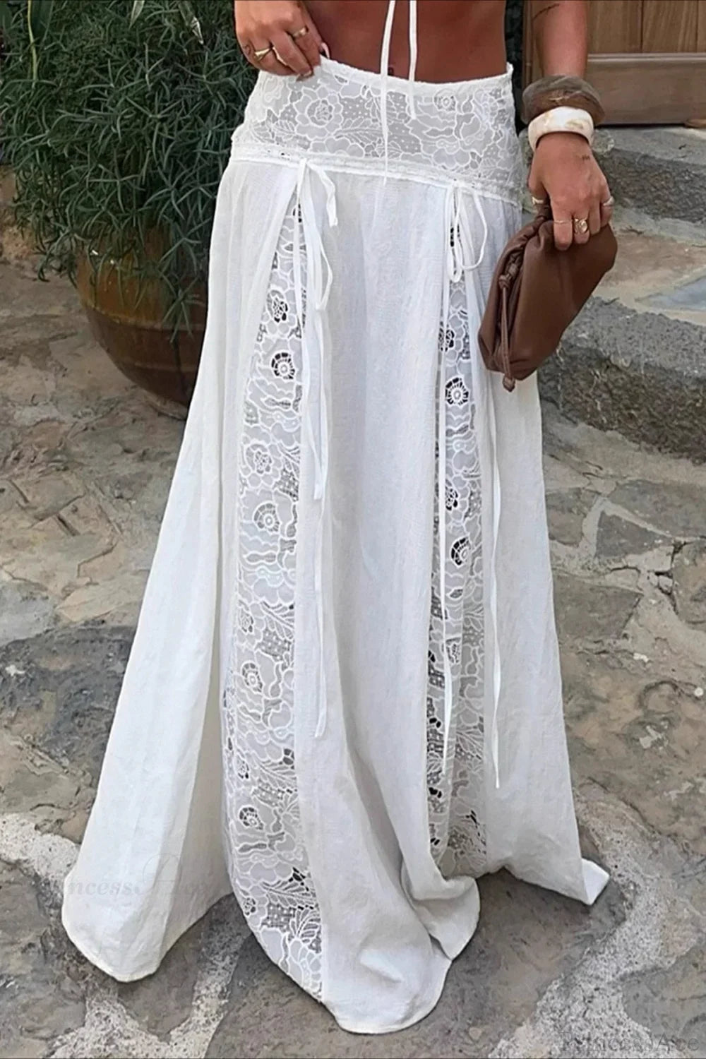 Lace Patchwork Maxi Skirt, extra view 1