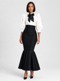 Bow Blouse and Mermaid Skirt Set, main photo