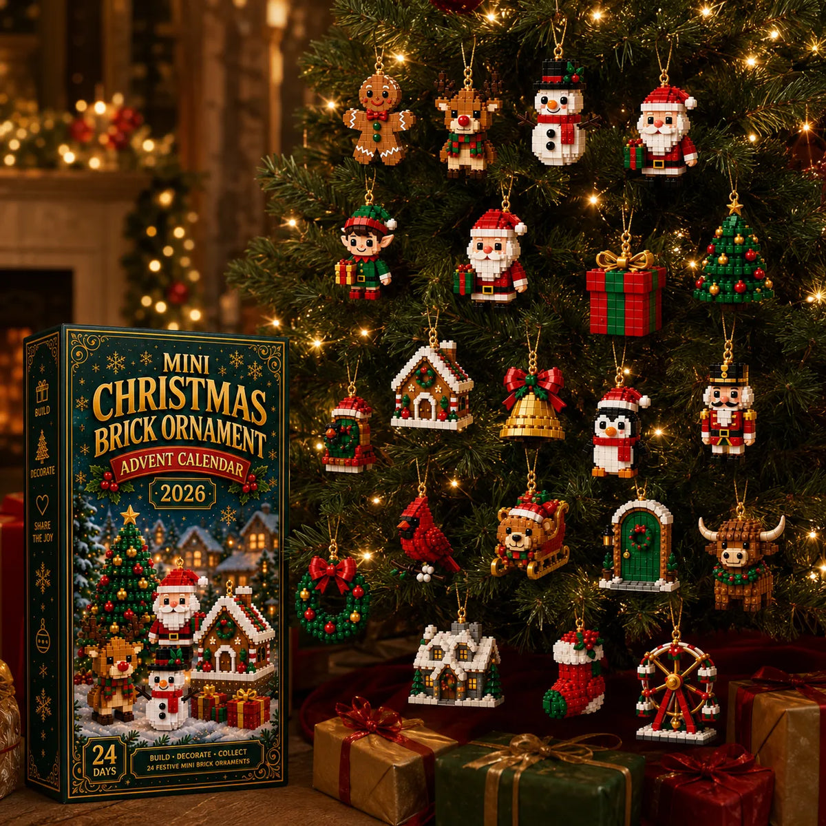 24-Day Brick Ornament Advent Calendar, view 6
