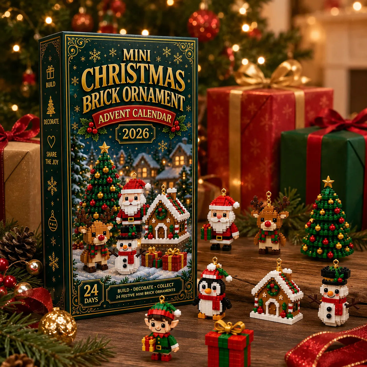 24-Day Brick Ornament Advent Calendar, view 7