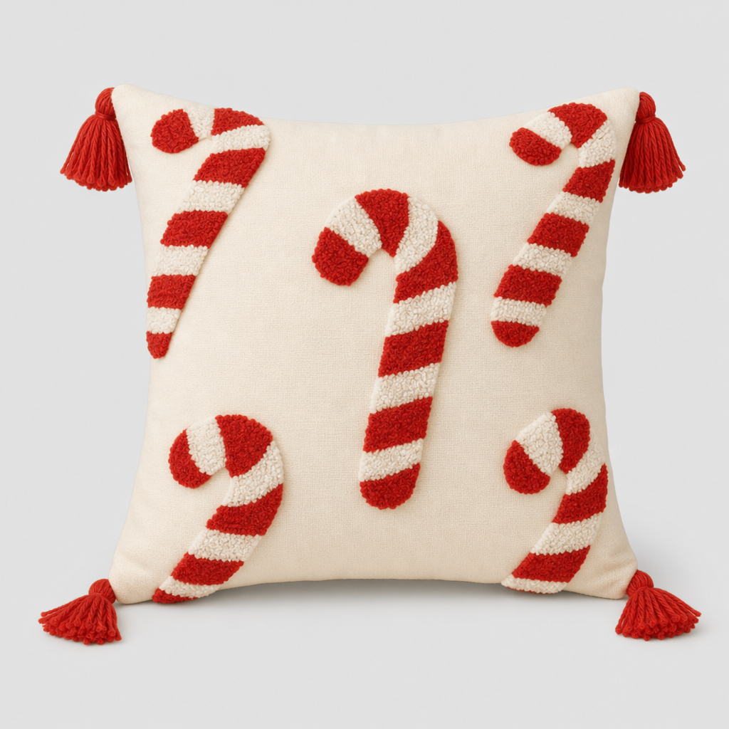 Candy Cane Christmas Pillow Cover product photo