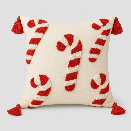 Candy Cane Christmas Pillow Cover product photo