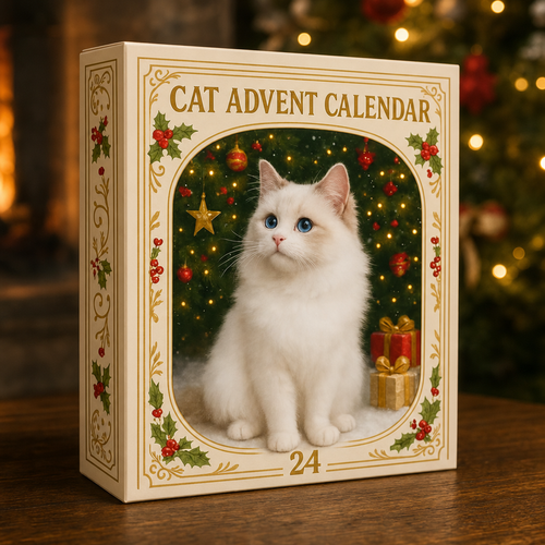 24 Cat Christmas Ornament Advent Calendar, view 1