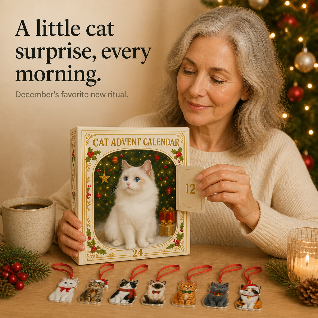 24 Cat Christmas Ornament Advent Calendar, view 9