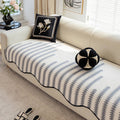 Chevron Chenille Couch Cover in grey