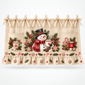 Tie-On Christmas Appliance Skirt with Pockets, Snowman's Hot Cocoa Bar