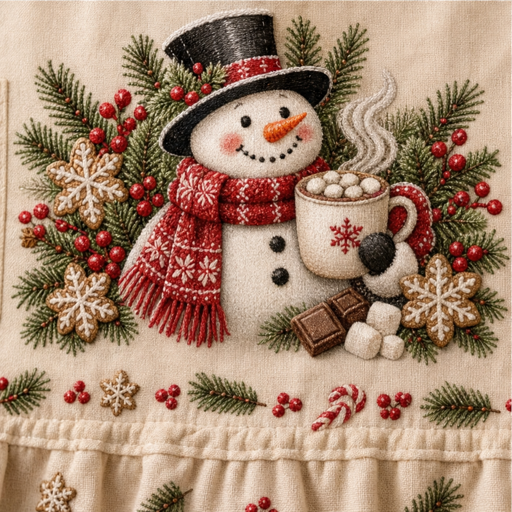 Tie-On Christmas Appliance Skirt with Pockets, view 8
