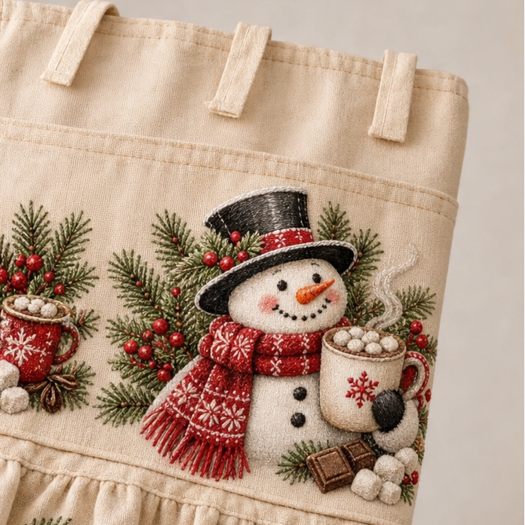 Tie-On Christmas Appliance Skirt with Pockets, view 9
