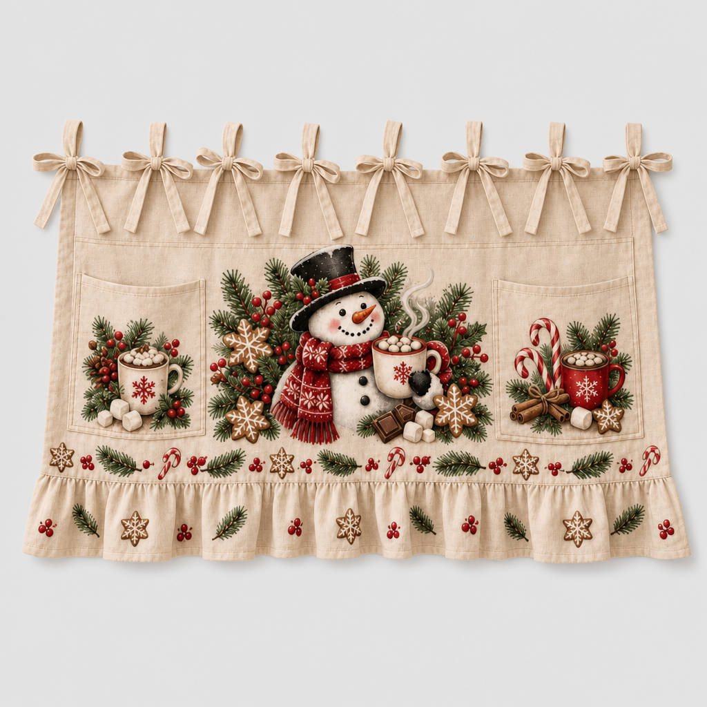 Tie-On Christmas Appliance Skirt with Pockets product photo