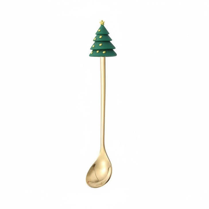 Christmas Coffee Spoons and Dessert Forks, Spoon, Tree 1