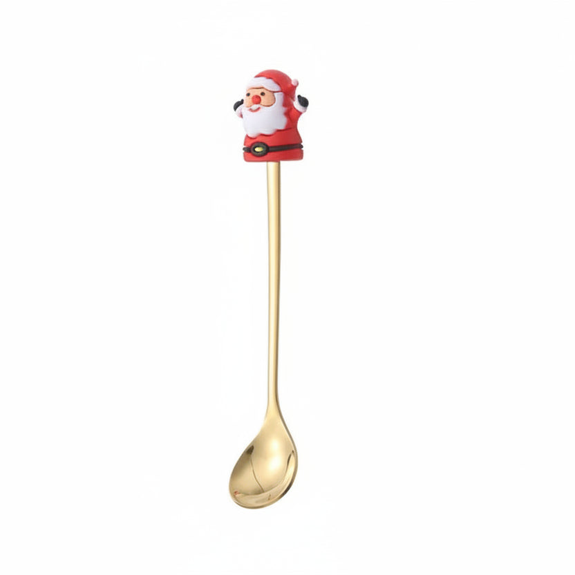 Christmas Coffee Spoons and Dessert Forks, Spoon, Santa Claus