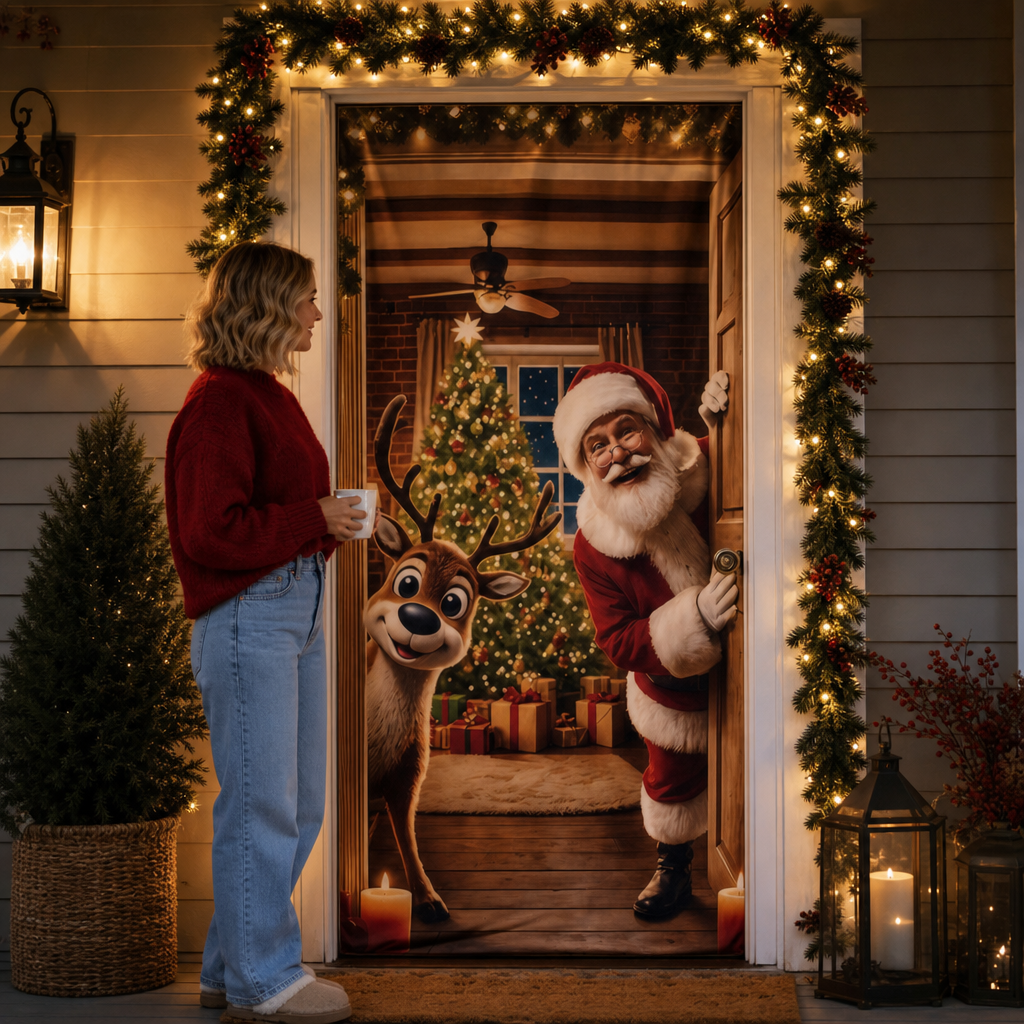 Christmas Door Cover, view 1