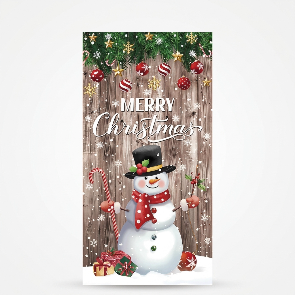 Christmas Door Cover, Snowman