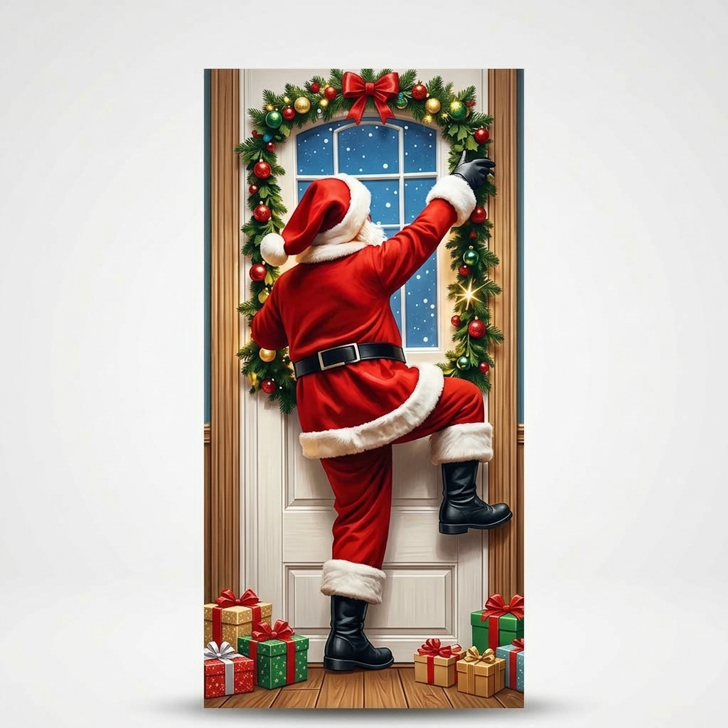 Christmas Door Cover, Santa-C