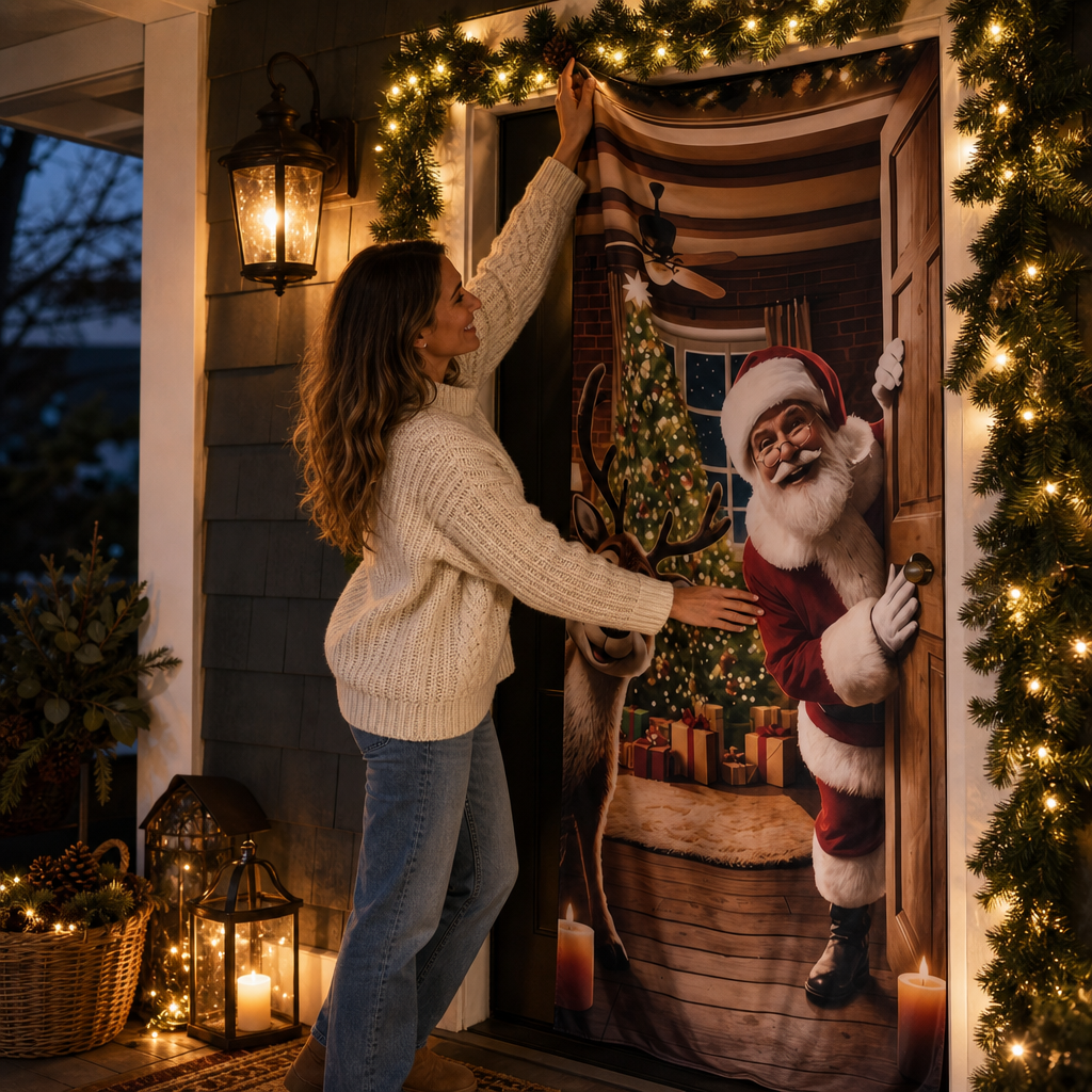 Christmas Door Cover, view 2