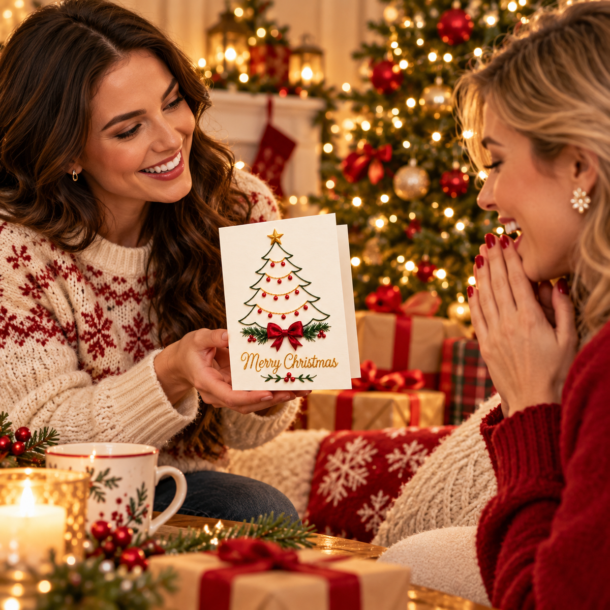 Christmas Embroidery Card Kit, view 6