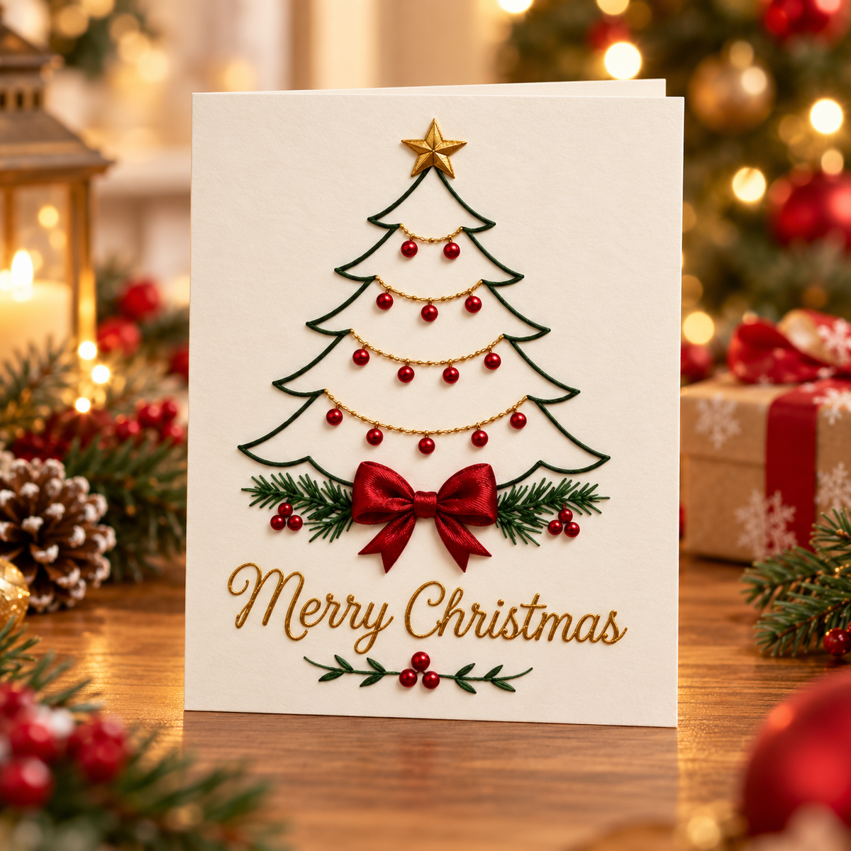 Christmas Embroidery Card Kit, view 7