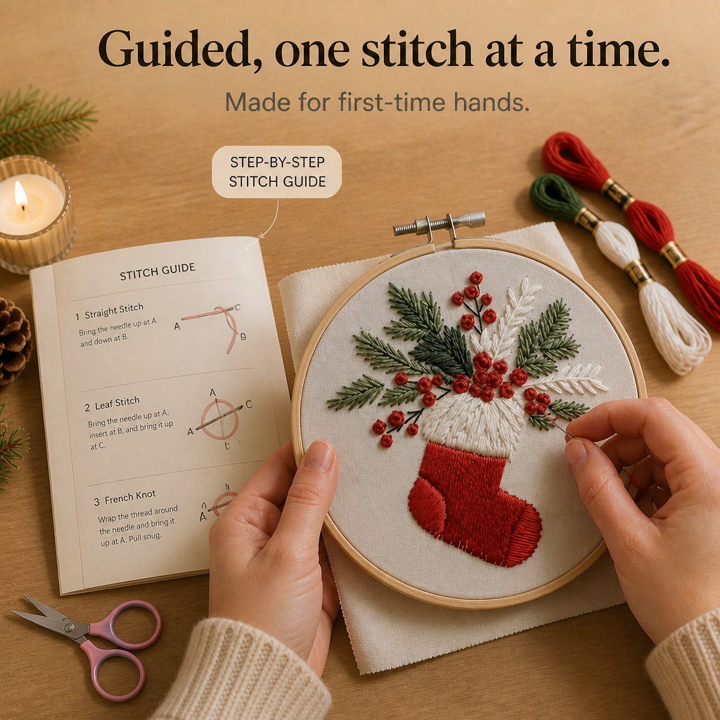 Christmas Embroidery Hoop Kit, view 9