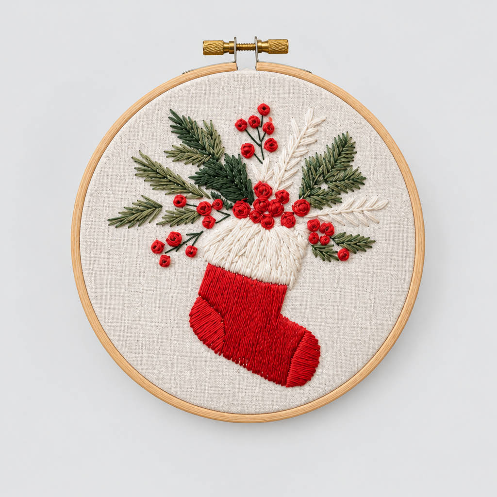 Christmas Embroidery Hoop Kit product photo