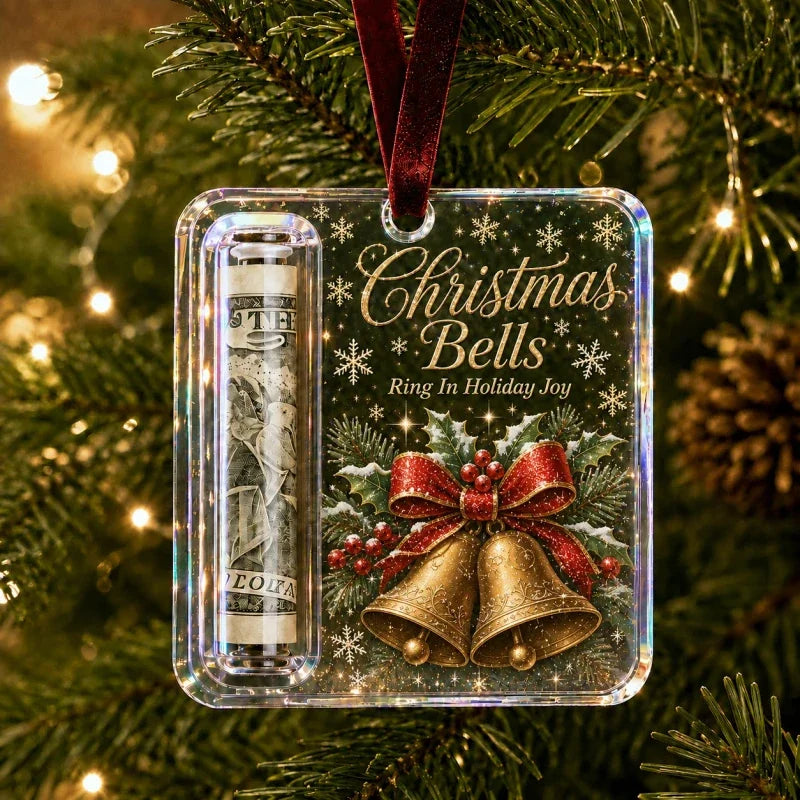 Christmas Money Holder Ornament, Christmas Bells