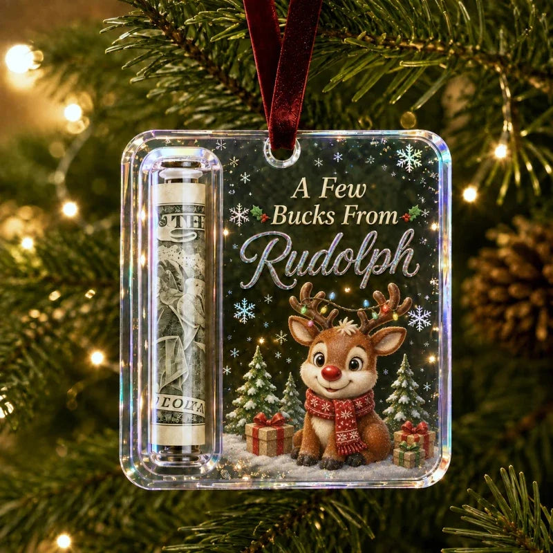 Christmas Money Holder Ornament, Rudolph Reindeer