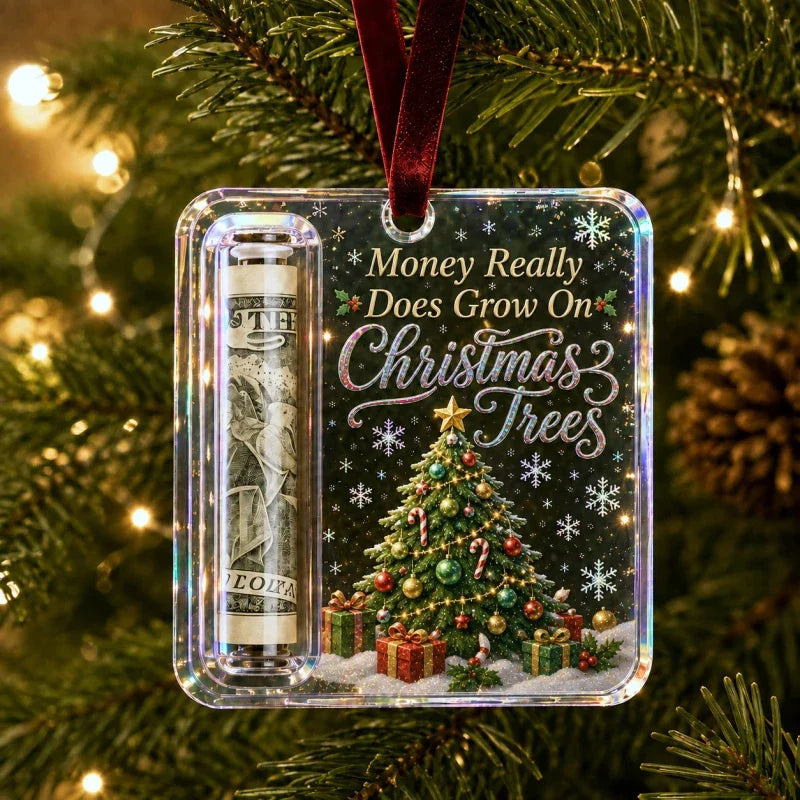 Christmas Money Holder Ornament, Christmas Trees Cash