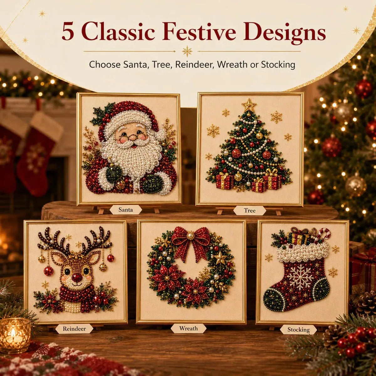 Christmas Pearl Diamond Art Kit, view 3