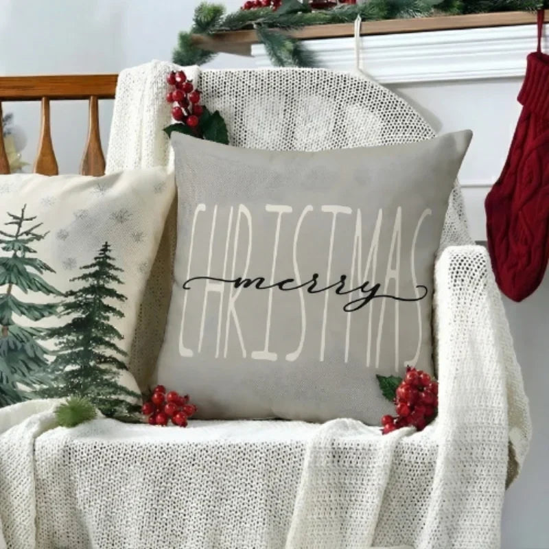 Christmas Pillow Covers, Set of 4, view 2