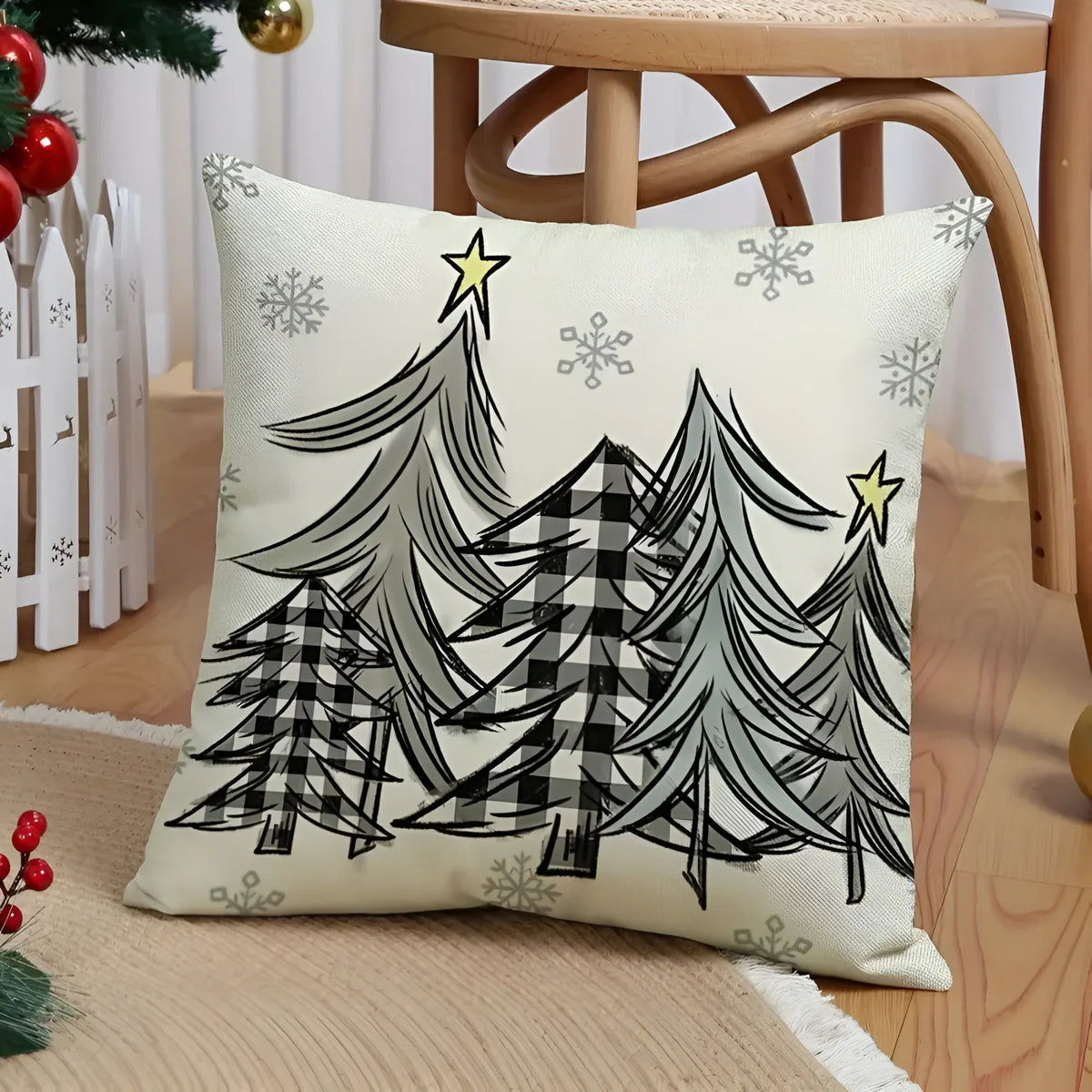 Christmas Pillow Covers, Set of 4, view 3