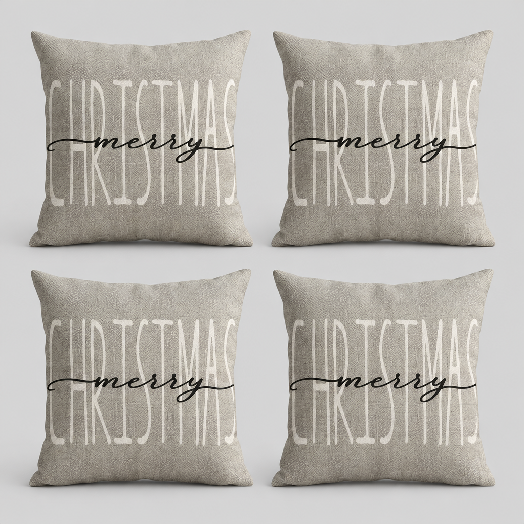 Christmas Pillow Covers, Set of 4 product photo