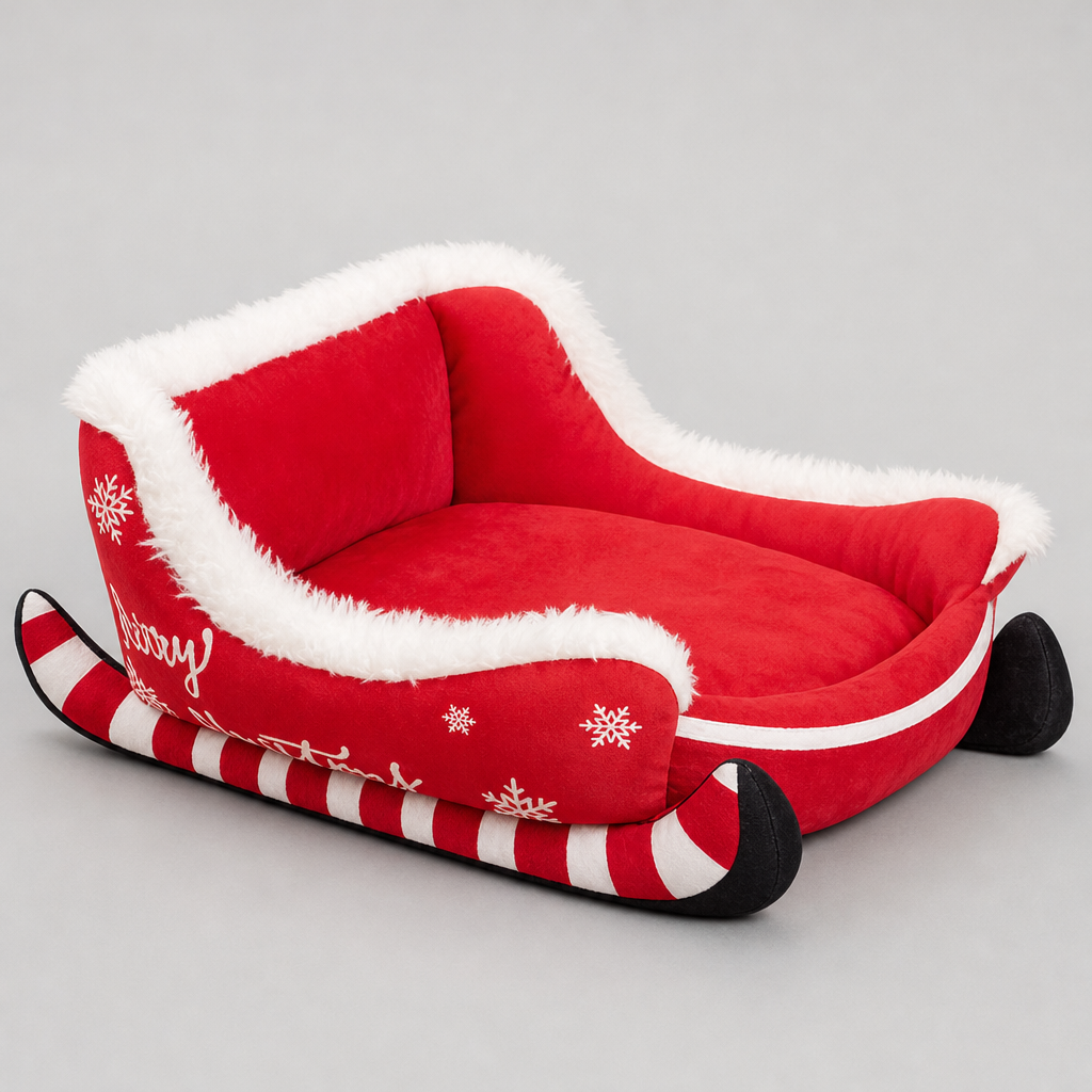 Christmas Sleigh Dog Bed product photo