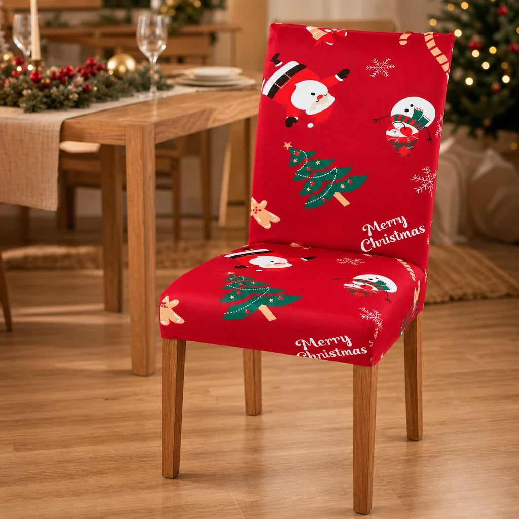 Christmas Stretch Dining Chair Covers, view 1