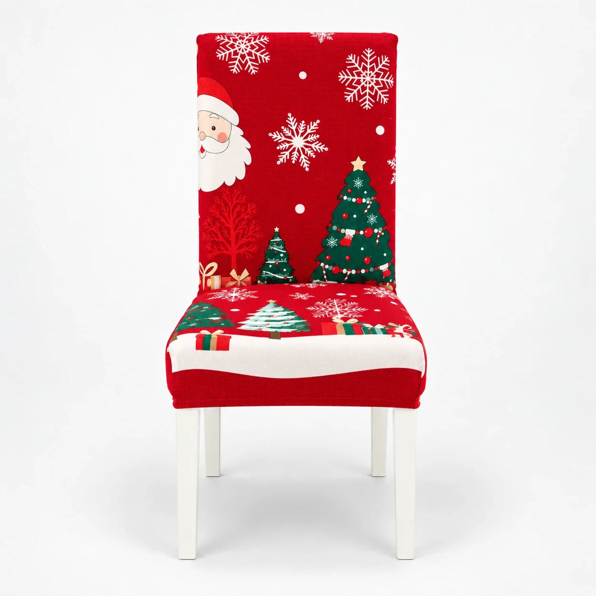 Christmas Stretch Dining Chair Covers, Snowflake Tree
