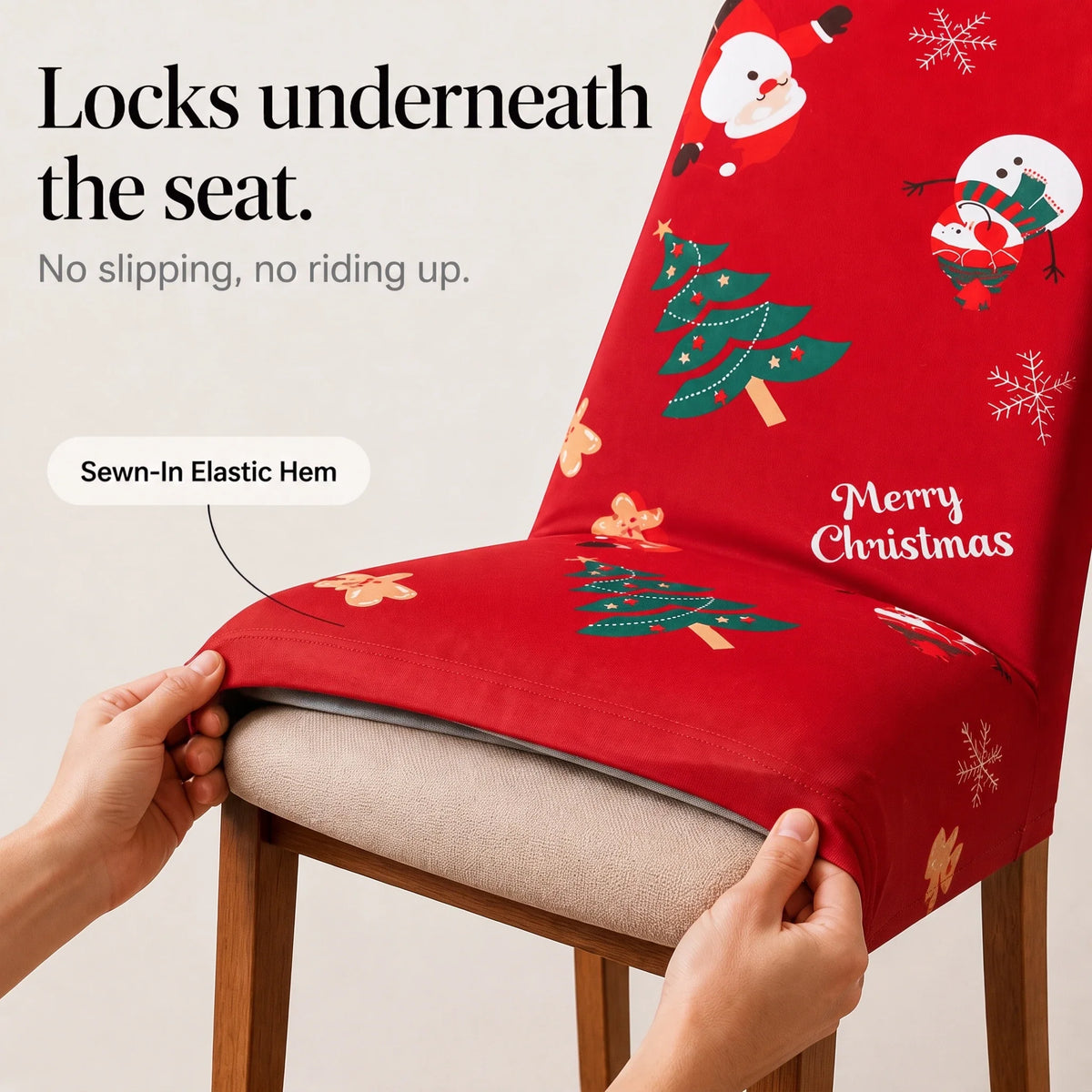 Christmas Stretch Dining Chair Covers, view 5