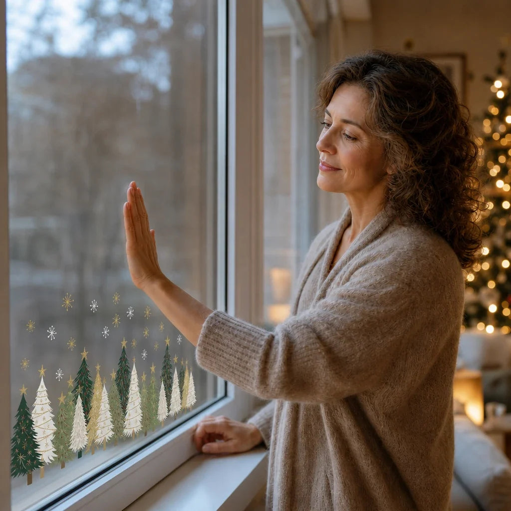 Christmas Tree and Snowflake Window Clings, view 3