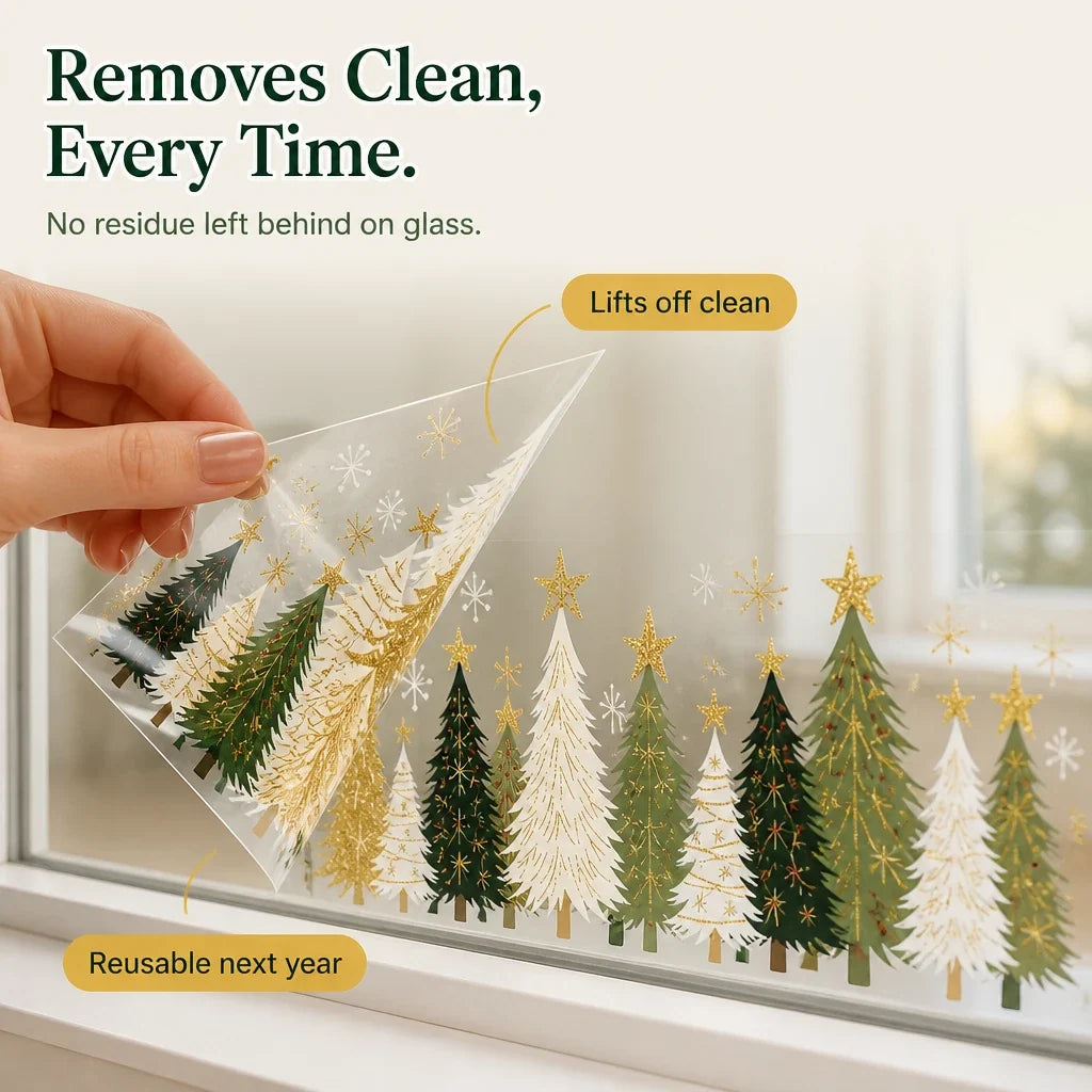 Christmas Tree and Snowflake Window Clings, view 4