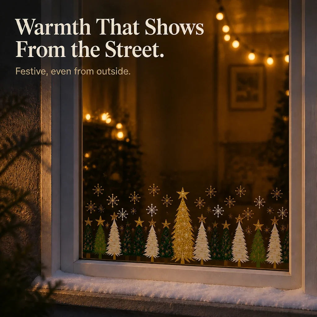 Christmas Tree and Snowflake Window Clings, view 6