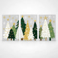 Christmas Tree and Snowflake Window Clings, Green