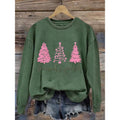 Christmas Tree Graphic Sweatshirt, Green